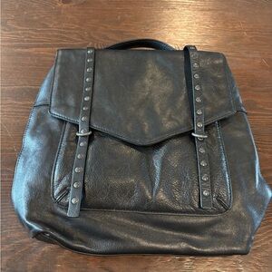 Lucky Brand black leather backpack